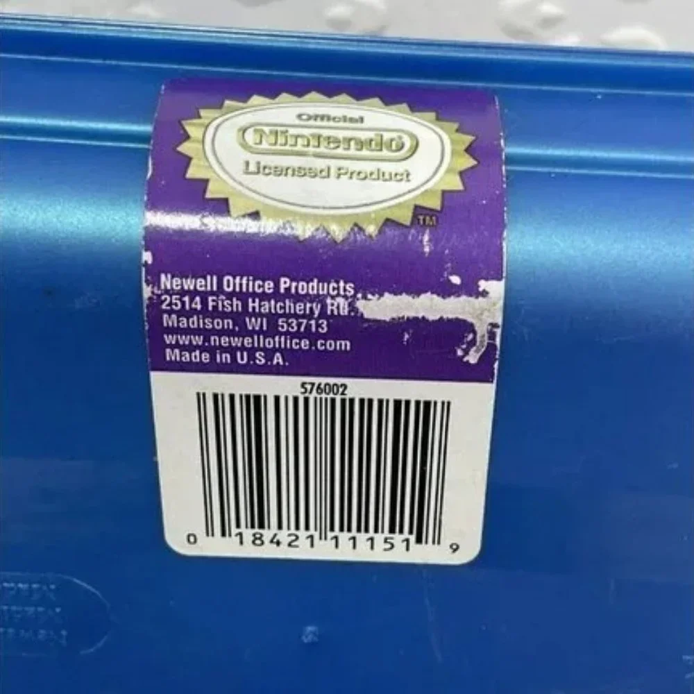 1998 Banjo-Kazooie 64 NINTENDO PENCIL CASE NEWELL RARE 3D HOLOGRAM RAREWARE Blue